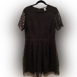 H&M lace black dress (large)